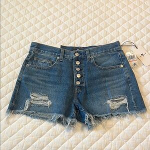 7 for all mankind Blue Denim Shorts